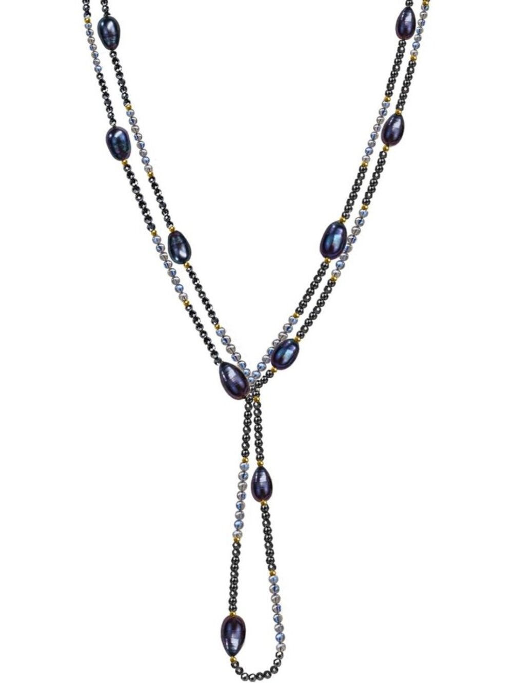 Boho Long Beaded Layered Necklace for Women, 55" Gemstone & Pearl Jewelry Gift